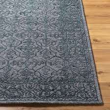 allen + roth Relaxing Midnight 10 X 13 (ft) Wool Blue Indoor Trellis Persian Area Rug 671873 at Lowes.com