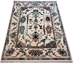 Oushak Hand Knotted Turkish Area Rug 10x14 Handmade Wool ...