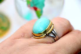 Feroza Men Ring Natural Stone Turquoise Jewelry 925 Sterling ...