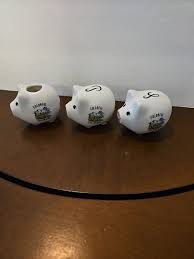 Vintage Porcelain Pig Salt & Pepper Shakers & Toothick Pick Holder /Colorado | eBay