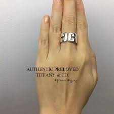 Excellent Authentic Tiffany & Co. T Two Cutout Silver Wide ...