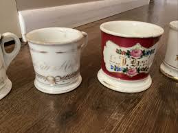 19 Antique Shaving Mugs Fraternal Odd Fellows Foresters Of America Occupational | eBay