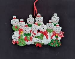 Family Christmas Ornament, Personalized Large Family of 11 ...