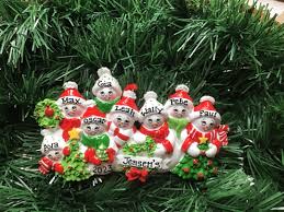 8 Snowman - Family of Eight Personalized Christmas Ornament ...