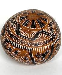 Peruvian Engraved Story Telling Gourd Shaker Numbered 197 2 ...