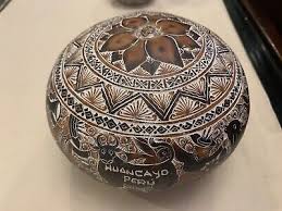 Vintage Handcrafted Peruvian Decorative Gourd | eBay