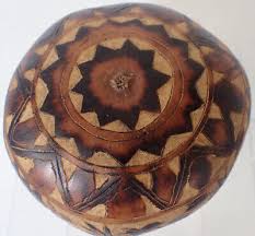 Vintage Peruvian Hand-Carved Gourd Squash Folk Art w/ Andes ...