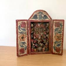 Vintage Peruvian Retablo Mask Maker's Shop Folk Art Diorama. - Etsy