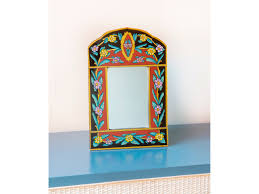 Handmade Peruvian Mirror, Floral Arch Mirror With Reverse ...