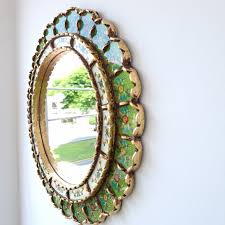 Peruvian Mirrors “armoniosa 50cm Light Green” - Interior Decoration - Wall Mirror - Home Decoration - Decorative Mirrors - Crafts - Etsy