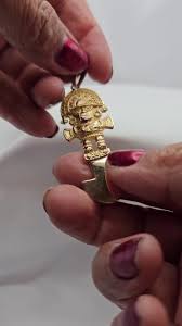 18K Solid Gold Tumi Pendant: Handmade Peruvian Jewelry - Etsy