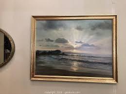 Large Peter Ellenshaw Framed Print- "Twilight Surf" Auction ...