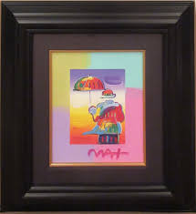 Peter Max Signed and Handpainted Serigraph “Umbrella Man” | Holzman Antiques