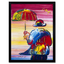 Peter Max "Umbrella Man" Framed Hand Signed Offset ...