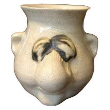 PETER PETRIE Face 3-D Man Pottery Stoneware Sculpture ...