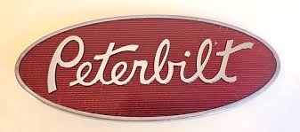 PETERBILDT TRUCK ORIGINAL BADGE PLATE SING- GOOD CONDITION ...