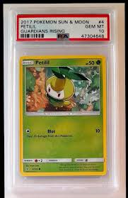 Pokemon Sun & Moon Guardians Rising Petilil #4 PSA 10 GEM ...