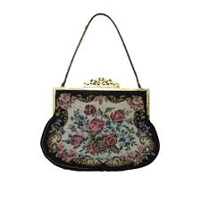 Vintage NBM Australian Petit Pointe Floral Tapestry Bag 1940s | eBay