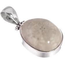 925 Silver Mexican Fossil Sand Dollar Flower Motif Sterling ...