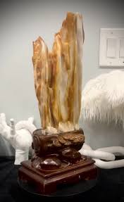 Large Petrified Wood on Intricate Custom Wood Stand - 7 Lbs ...
