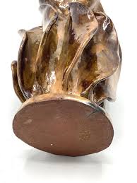 Unusual PLEATED THREE-DIMENSIONAL Studio Pottery Sculptured ...