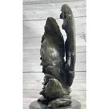 Abstract Surrealist Wolf Sculpture Statue Bronze Metal On ...