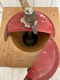 Vintage Coff Italian Coffee Grinder - Coffee Mill Wood and Metal With Red Top and Black Knob - Manual Grinder Retro Coffee Bean Grinder - Etsy Israel