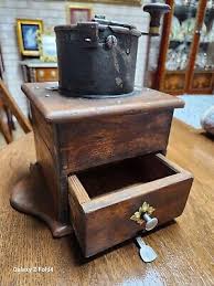 Rare Antique Baroque Cylindrical Hopper Coffee Mill. Ca 1880 ...
