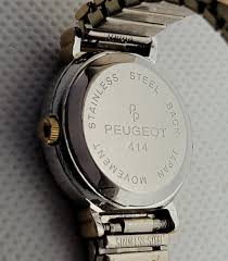 Ladies Peugeot Round Silver Gold Tone Expansion Band Analog Watch 414 J8 | eBay