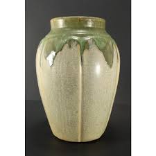 Ea. 1900's American Studio Pottery Arts & Crafts Green Slip ...