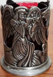 VTG GOTHIC PEWTER MUSICAL INSTRUMENT PLAYING CHRISTMAS 3 ...