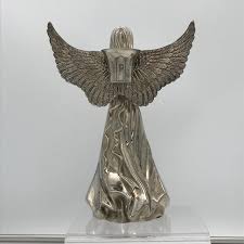 Vintage International Silver Company Silver Plated Angel Candle Holder | Chairish