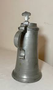 Rare Antique 1876 1 Liter Handmade Engraved Pewter Flagon ...