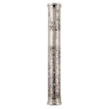 Nickel Mezuzah 10cm- Filigree, Inlaid with Stones – Old City ...