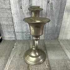 Vintage TRINAC Pewter Candlesticks Ornate 3 Candle Holder Candelabra 9” | eBay