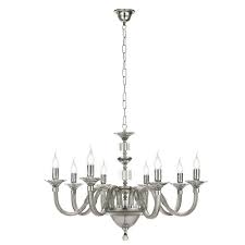 Ceiling Lights Ondaluce Gala/8 chandelier in glass with decorative elements in smoked optical crystal of Home | Ventis