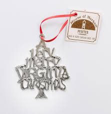 Virginia Christmas Ornaments Gift Set of Three Designs - VA Home State – House of Morgan Pewter