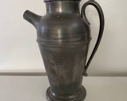 Federal Pewter Tea Pot / Cocktail Shaker, #3811 - Etsy