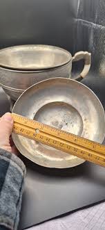 Antique Chinese Pewter Covered Serving Dish 3 Piece Jade ...