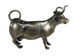 Buchholz & Zelt Cow Creamer Antique Figural Milk Dispenser German 800 Silver