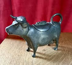 ANTIQUE PEWTER CREAM Jug – Ornate Scroll Handle – 19th C. Milk / Sauce Pitcher £35.00 - PicClick UK