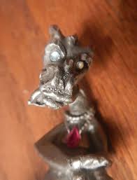 RAWCLIFFE PEWTER Figurine “Dragon In Love” Red & Clear ...