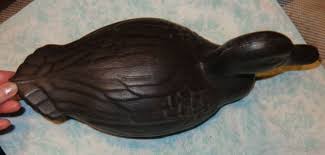 LIFESIZE 15" OLD VINTAGE PLASTIC MILLER BROWN DUCK HUNTING ...