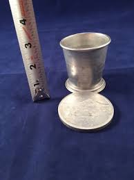 vintage metal collapsible cup, used by hikers, campers ...