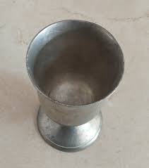 Antique Jewish Shabbat Kiddush Wine Cup Goblet Hebrew Torah ...