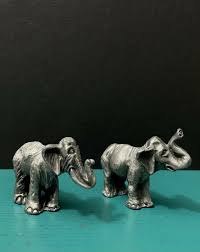 Hudson ? Pewter Metal Noahs Ark Circus Zoo Elephants ...