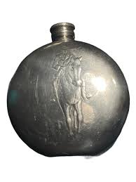 Pinder Bros Man on Horse With Dog Flask - Etsy