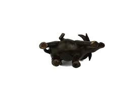 African Tribal Art Bronze Figurine Buffalo and Musician ...
