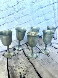 Vintage Pewter Wine Glasses - Etsy Australia