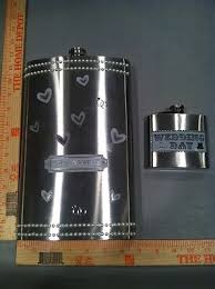 Lot of 2 stainless steel wedding flasks | eBay